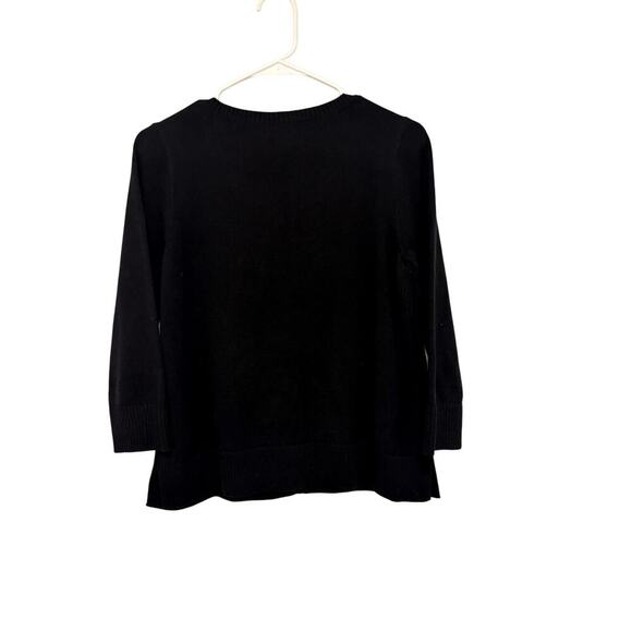 J. Jill Button Down Cotton Blend Black Cardigan Medium Petite NWt - Picture 2 of 4